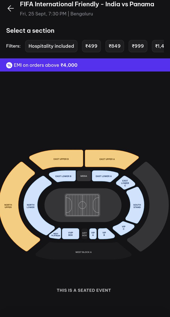 manuhari007's tweet photo. @WestBlockBlues @IndianFootball But west block stand tickets are not available is it sold out. https://t.co/trYXSLsiym