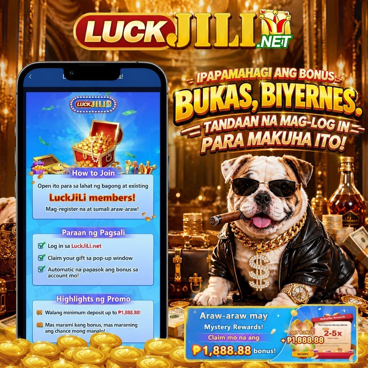 LuckJili_'s tweet photo. ✨Bonus Redeem Code Ngayon: 1️⃣2️⃣0️⃣3️⃣1️⃣3️⃣✨
💸 Bonus Biyernes Bukas! 💸 Mag-login Bukas at 🎁 manalo ng mga gantimpalang cash hanggang ₱1888.88 💸 https://t.co/osleCKouhT