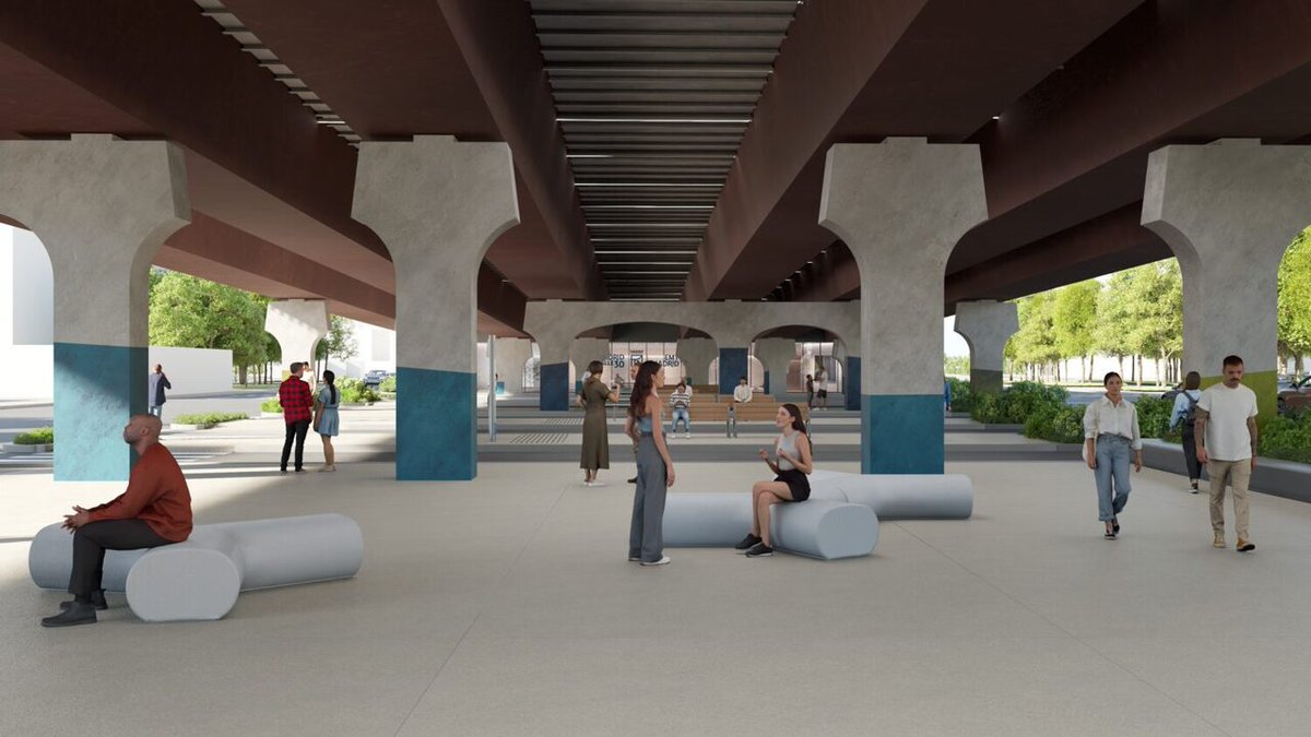 MADRID's tweet photo. 🏗️  Luz verde en #JGobMadrid al proyecto de remodelación de la zona inferior del Puente de Vallecas y su entorno. #EstrategiaDelSur

Con una inversión de 5,2 M€ busca favorecer la conexión entre @JMDpvallecas y @JMDretiro 

👉 https://t.co/8haXZ4DxGF https://t.co/VXxiJVwqAF