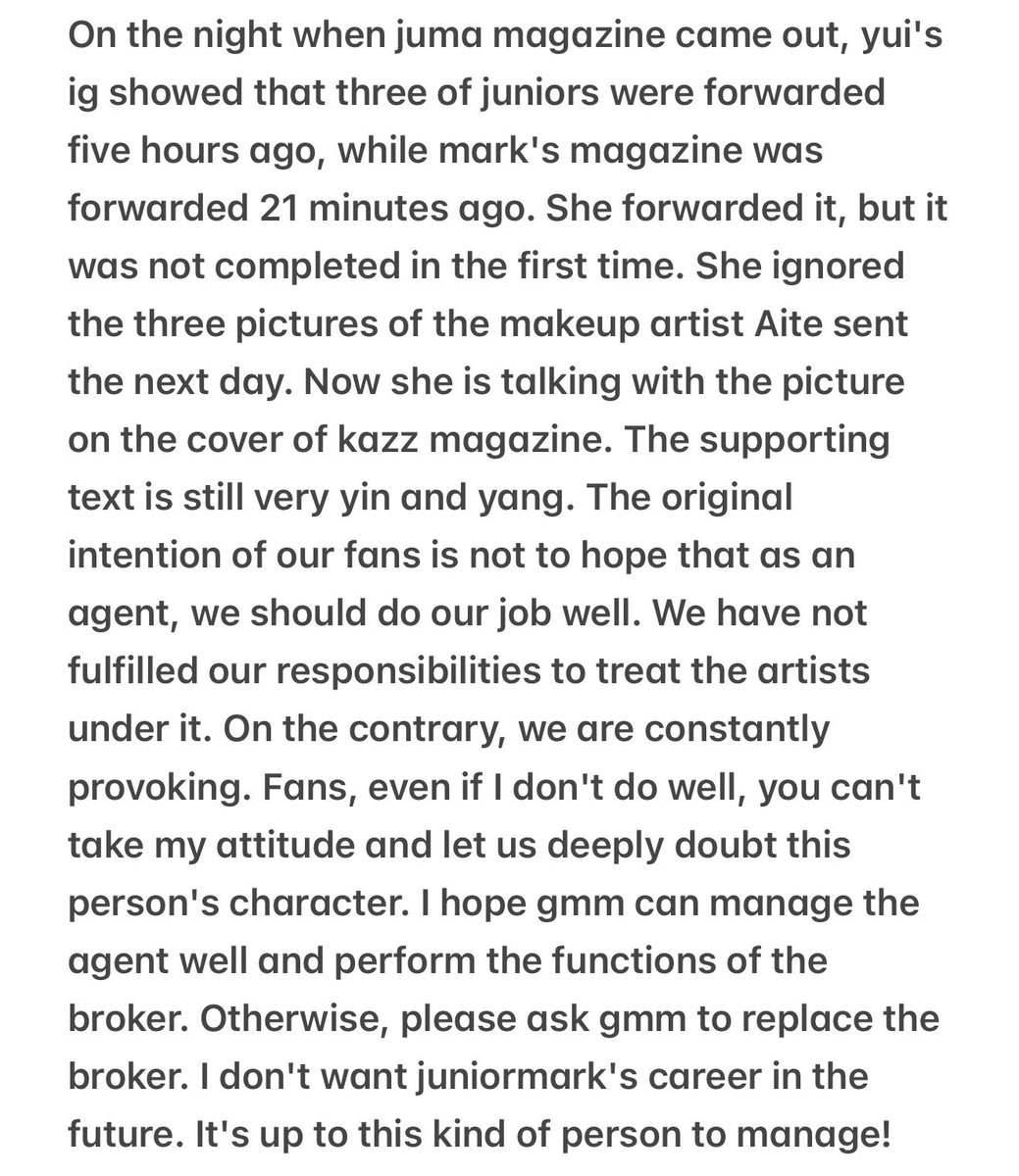 jingwennnkke9's tweet photo. I hope everyone can take this matter seriously. This is not a trivial matter. If you continue to let Yui do anything wrong, it will not be of good help to anyone's career in juniormark!#juniormark #JuniorPanachai 
#markjrtn @GMMTV @meyuyui https://t.co/cukbNH21m1