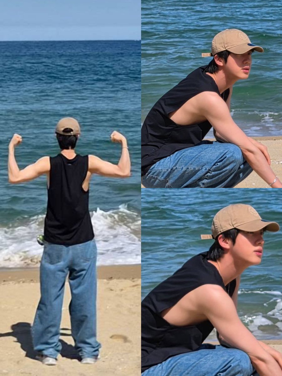 bblackjin's tweet photo. กรี้ดดดดดดดดดดดดด พี่จินมาลงรูปใส่เสื้อกล้ามดำไปทะเล เป็นภาพที่หายากมาก พี่จินหล่อมากช่วยด้วยㅠㅠㅠㅠㅠㅠㅠㅠㅠㅠㅠㅠㅠㅠㅠㅠㅠㅠㅠㅠㅠㅠㅠㅠㅠㅠ https://t.co/SHZgIKaV5n