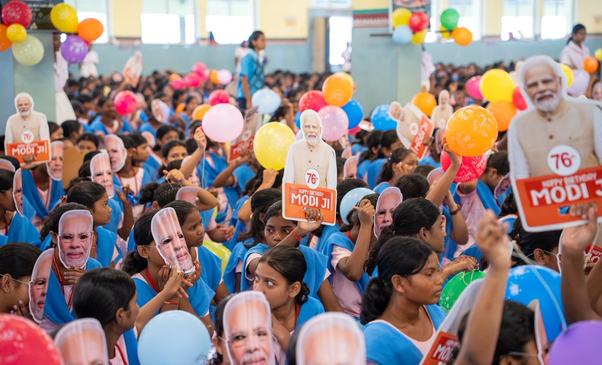 kissfoundation's tweet photo. On the occasion of the birthday of Hon’ble Prime Minister Shri Narendra Modi Ji, 40,000 tribal students of KISS came together with smiles, gratitude and heartfelt prayers.

His contributions towards the nation, his emphasis on education and empowerment, and his vision for an inclusive and developed India continue to inspire young minds.

At KISS, where education is a pathway to hope and opportunity, the students marked this special day with warmth and joy, extending their heartfelt wishes for his good health, happiness and long life.

From 40,000 young hearts at KISS, heartfelt birthday greetings to Shri Narendra Modi Ji. May he continue to inspire and touch many more lives through his journey of service to the nation.

@narendramodi @PMOIndia