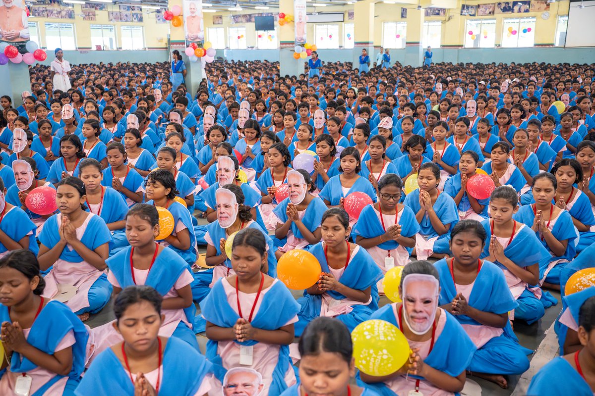 kissfoundation's tweet photo. On the occasion of the birthday of Hon’ble Prime Minister Shri Narendra Modi Ji, 40,000 tribal students of KISS came together with smiles, gratitude and heartfelt prayers.

His contributions towards the nation, his emphasis on education and empowerment, and his vision for an inclusive and developed India continue to inspire young minds.

At KISS, where education is a pathway to hope and opportunity, the students marked this special day with warmth and joy, extending their heartfelt wishes for his good health, happiness and long life.

From 40,000 young hearts at KISS, heartfelt birthday greetings to Shri Narendra Modi Ji. May he continue to inspire and touch many more lives through his journey of service to the nation.

@narendramodi @PMOIndia