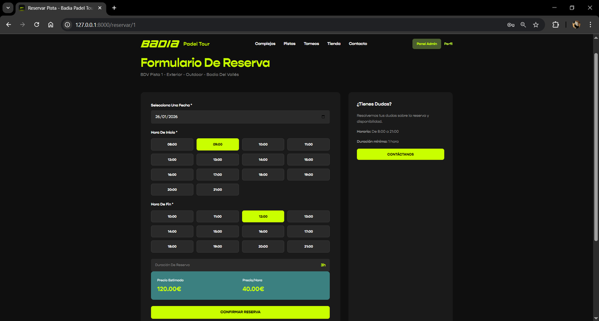 cahelodev's tweet photo. After months of work, we can finally share our class project: a full-stack platform for managing padel clubs, built with Laravel and Filament. Bookings, tournaments, an online shop, and admin management, all in one place. https://t.co/YyFcvJccQg
