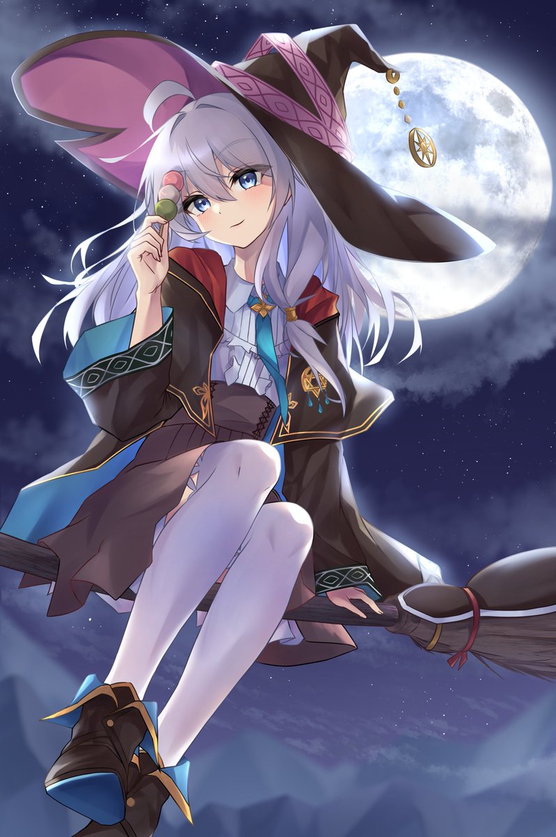 yappe_ay's tweet photo. 満月の空を飛ぶイレイナ
＃魔女の旅々　＃魔女の旅々はいいぞ https://t.co/mpydYqlomL