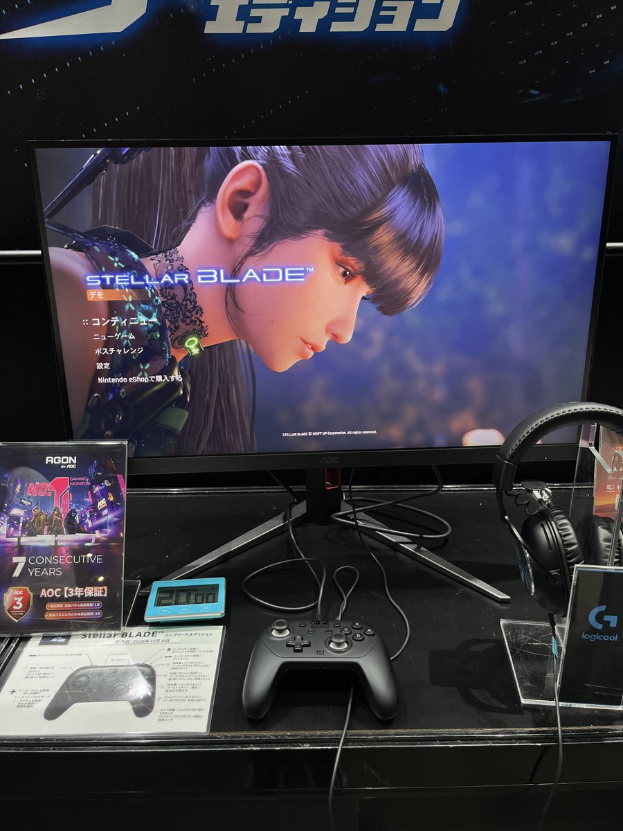 Genki_JPN's tweet photo. I played Stellar Blade on Switch 2!

It was only playable in docked mode but looked good on Switch 2. Main difference is the hair which looks more fuzzy but it plays great still and runs well on Switch 2. Would be great in handheld mode and so I can’t wait to play more when it releases on Nov 5.