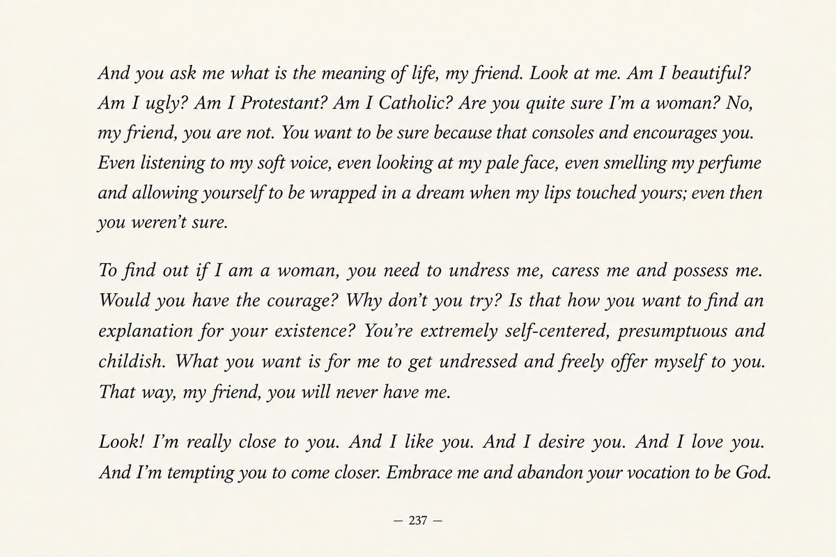 lilydarlings's tweet photo. Genuinely one of my favorite passages in Clarice Lispector’s Too Much of Life. I love how delicious the tension between ‘come closer’ and ‘you will never have me’ mutates into some, ontological inquiry. Why must we define what might be sublime precisely because it escapes us? https://t.co/zoKpqPteEO