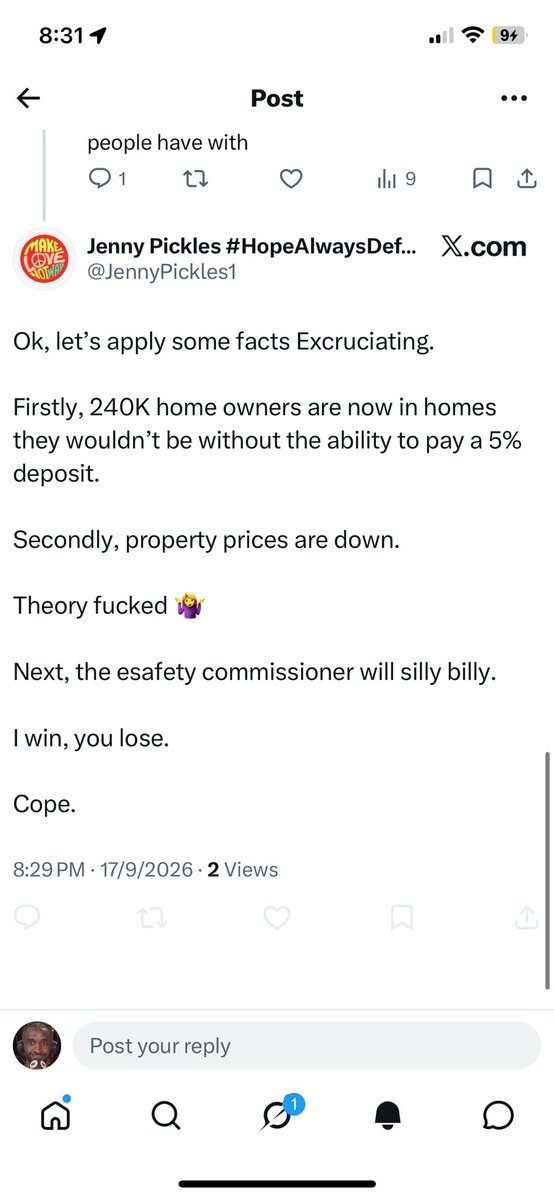 Tksed_2's tweet photo. Why is it that lefties just block you when they r scared their argument(s) have no foundations at all. I think ur forgetting if u use a 5% HD, the rest of it is on a mortgage 🤦‍♂️ and plus u risk negative equity #auspol https://t.co/J6G5KD9WT0