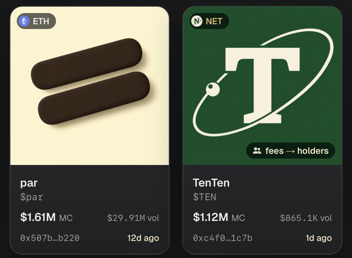 pardotfamily's tweet photo. gPar family.

What is TenTen on https://t.co/3yv7VNgHhh and why did it almost flip $par?

👀 https://t.co/29Ni9ZnEx3