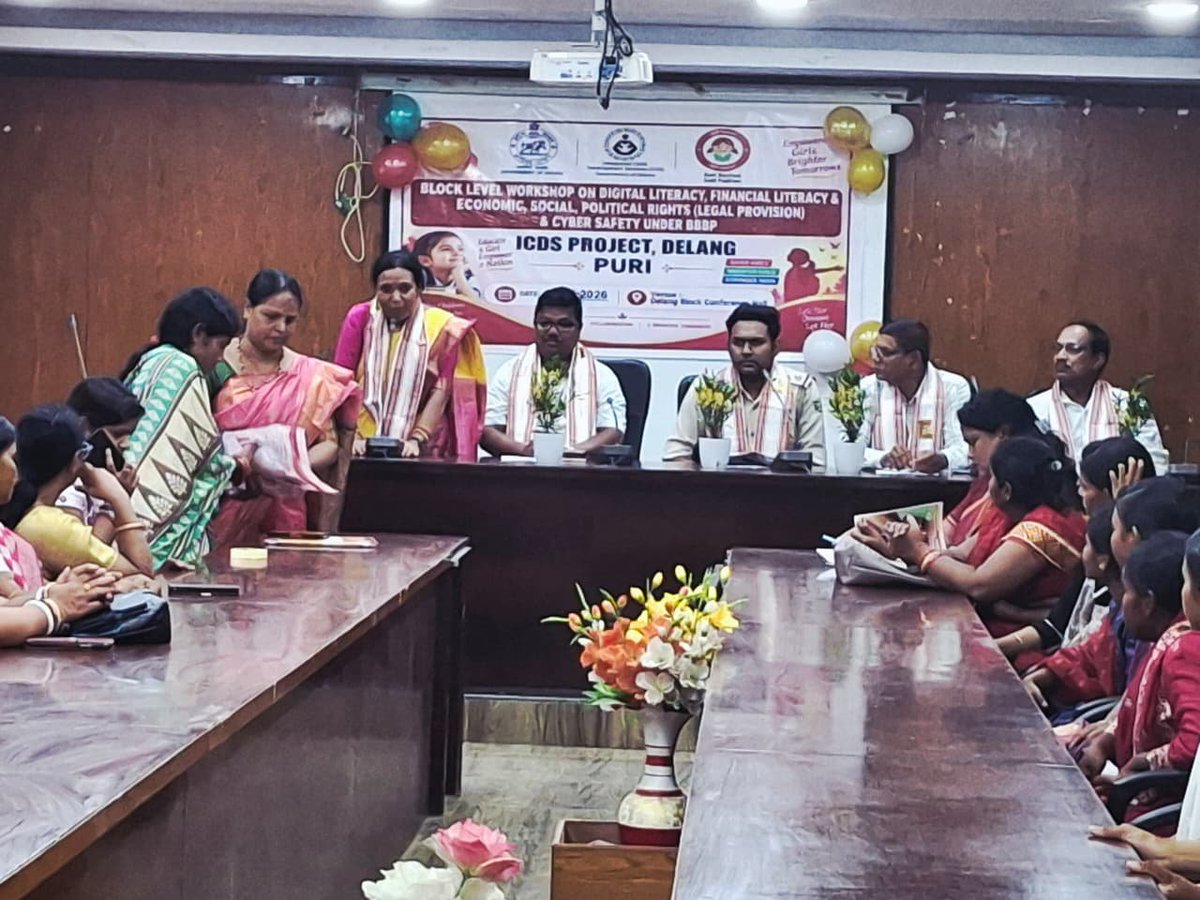 ICDS_Delanga's tweet photo. Conduction of Workshop on Digital Literacy,  Financial literacy,  Economic,  Social,  Political Rights and Cyber Safety under BBBP at ICDS PROJECT DELANGA under Puri District https://t.co/JyUJRQXybO