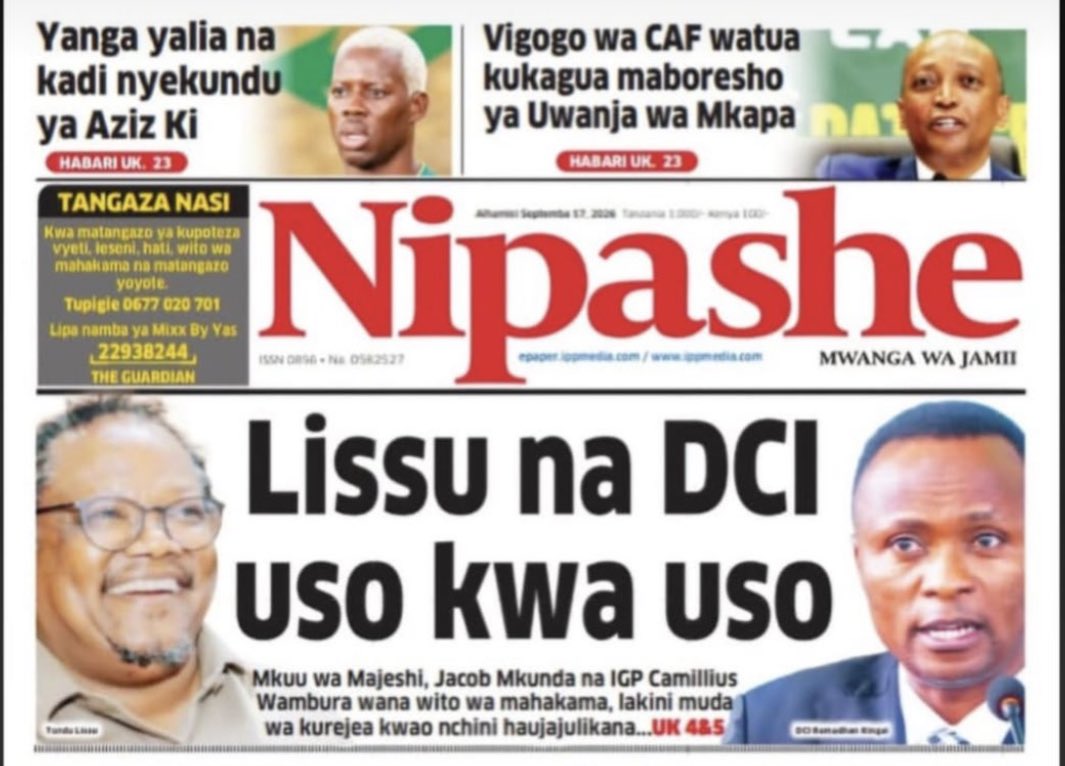 PMadeleka's tweet photo. Miongoni mwa SIFA za Mkurugenzi wa Upelelezi wa Makosa ya Jinai (DCI) RAMADHANI KINGAI 👇, ni MKWELI SANA na MPENDA HAKI. Nimewahi KUMHOJI akiwa KIZIMBANI, kwake yeye, NYEUPE ni NYEUPE na NYEKUNDU ni NYEKUNDU. Kweli, KINGAI, HANA MZAHA. Safari hii, SERIKALI ITAUMBUKA. https://t.co/6imNfxQx0k