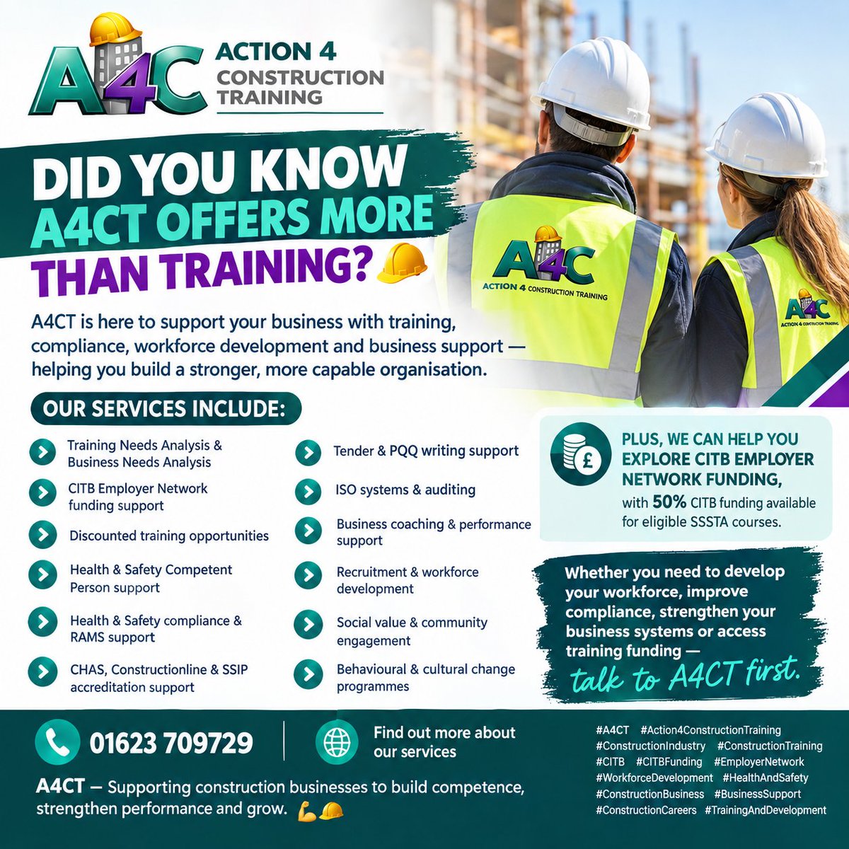 Action4C0nstruc's tweet photo. Get in touch to discuss your Business Needs admin@a4c-training.com #business #businessneeds #training #trainingneeds #upskill #funding #citb #construction https://t.co/qSsxqypzaa