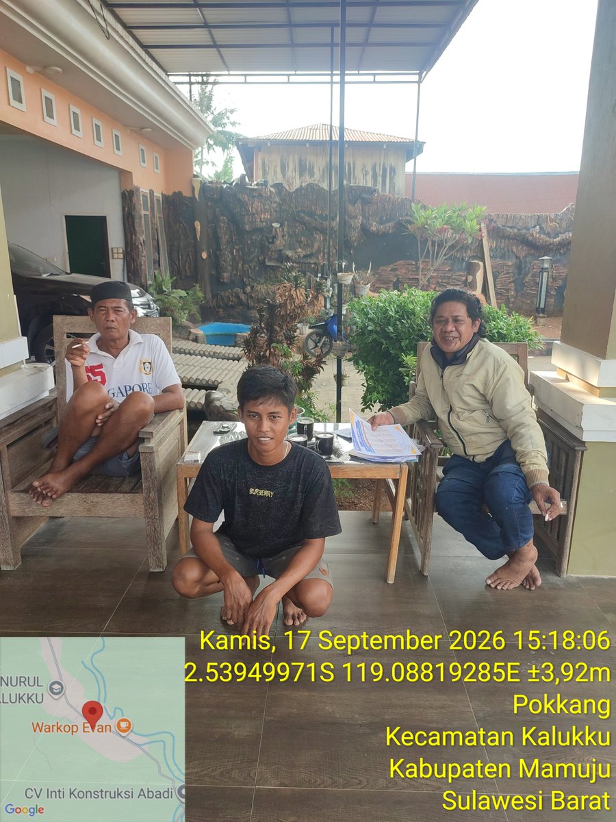 AbrahamMuhiddin's tweet photo. Kamis/17/09/2026 
Kegiatan Sosialisasi KUR Pendampingan Akses Permodalan Lembaga Perbankan dan / Non Perbankan bersama Ketua Pokdakan Mario Bapak Pandu Rata Indah dan anggota di Dusun Guliling Desa Pokkang Kec. Kalukku Kab.Mamuju Sulbar.
#BPPSDMKP
#satminkalmaros
#puslatluh https://t.co/LGi1RAQY0A