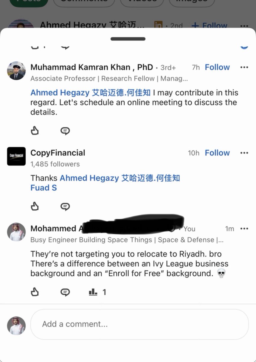 AstroMoh's tweet photo. رديت عليه وحذف تعليقي، واضفت تعليق آخر على الpost 
واعطاني بلوك 😂

الرجال صامل انه متخرج من MITو هارفرد.. ومشغول مع العائلة الثرية https://t.co/BJymidq67R