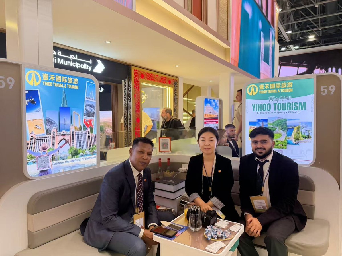 OneroadGroupWin's tweet photo. Grand Debut | Oneroad Group · Yihoo International Toursim: The Only Chinese Cultural‑Tourism Enterprise Officially Participating with the UAE Tourism Authority at Arabian Travel Market (ATM) Dubai. https://t.co/f58eBnYjPL