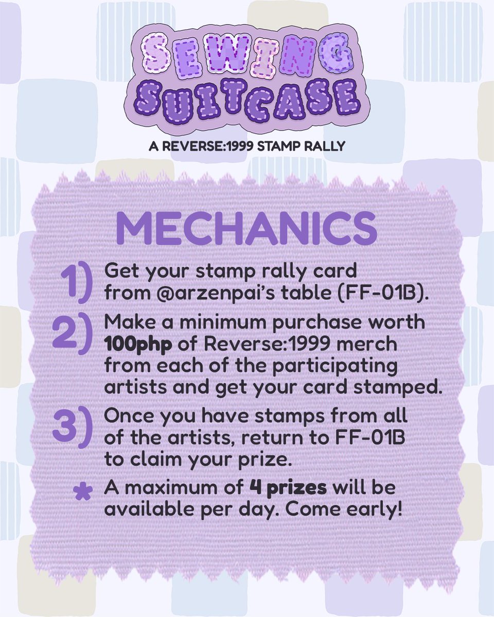 arzenpai's tweet photo. worried over the storm? take cover in vertin's suitcase, filled with cute plushies and soft companions. they'll keep you company until we return to the future.

presenting 🪡 SEWING SUITCASE 🪡, a #reverse1999 stamp rally for #cosplaymania2026 on october 2-4, 2026 ! https://t.co/ucFmCNQoKH