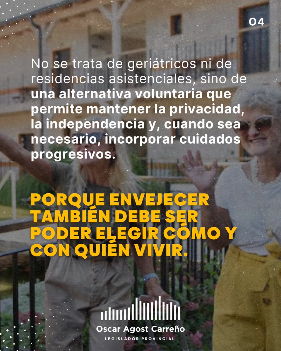 oagost's tweet photo. 🏛️Presenté un proyecto para crear el Régimen Provincial de Viviendas Colaborativas para Personas Mayores.

Una alternativa voluntaria para preservar la autonomía, prevenir el aislamiento y ampliar las opciones habitacionales después de los 60.

🔗 https://t.co/tgGp8ap2Xp https://t.co/OsuyIgBzO0