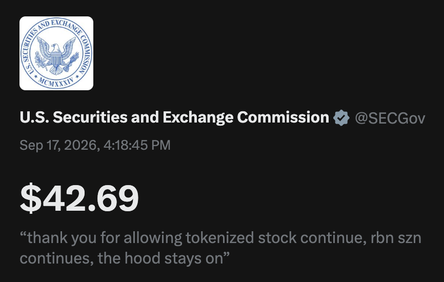 xLinkMoney's tweet photo. @vladtenev thank you to the @SECGov from the hood. https://t.co/4Wq8p42tcT