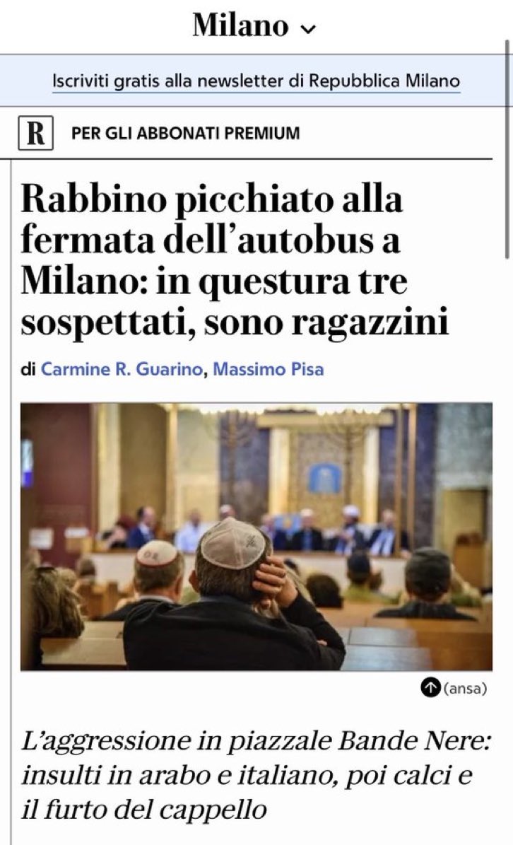 annapaolaconcia's tweet photo. Sono ragazzini 😵‍💫😵‍💫😵‍💫, perché i ragazzini non possono essere #antisemiti? #rabbino #Milano https://t.co/lqUmSoAjLs