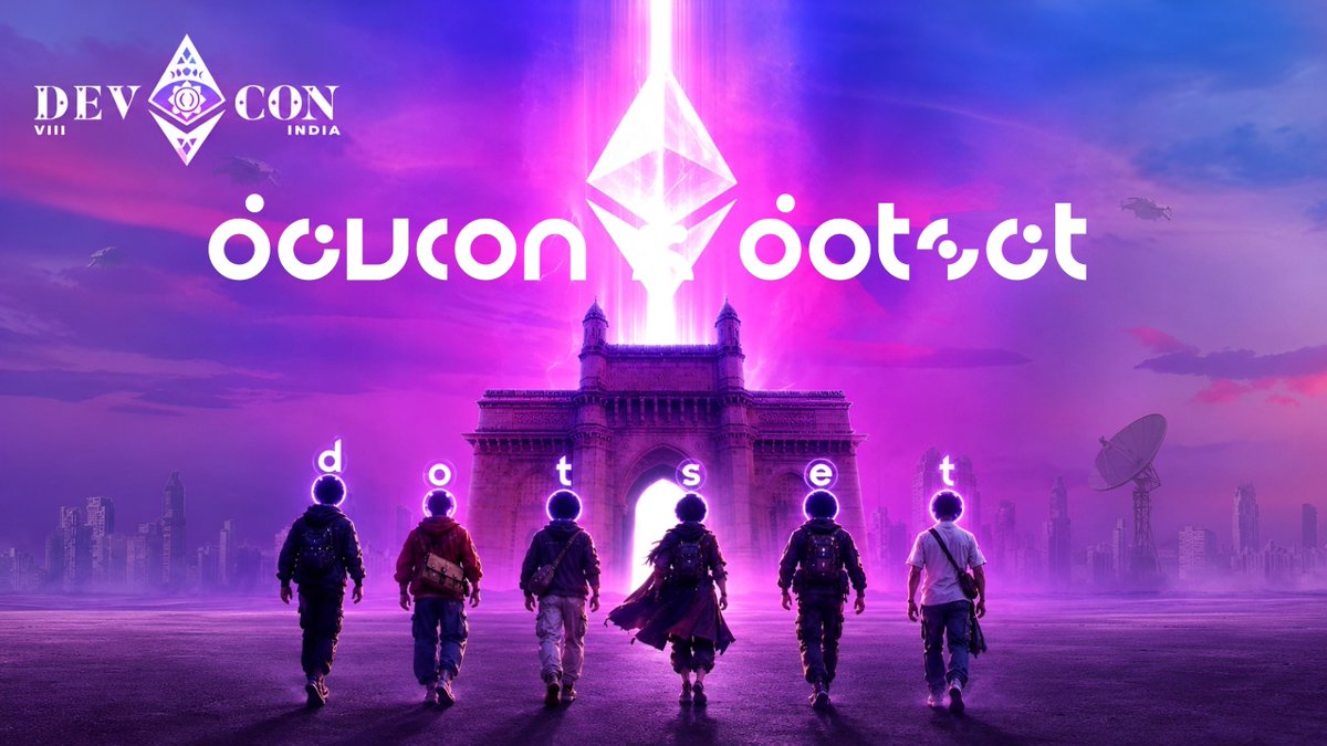 MonkeyPath's tweet photo. MUMBAI. WE'RE COMING. 🇮🇳

@dotsetxyz is heading to Biggest Ethereum builder conference on Earth @EFDevcon 8 -  Nov 3–6.  

We've been following Devcon's journey to Mumbai for almost a year now.  

And it hits different knowing that some of our own community members are already going there as volunteers.  

Now it's time for the rest of us.  

If you're close to Web3, curious about Ethereum, or simply want to learn, build and experience the ecosystem in the room - don’t miss this one.  

Why be there? 
🔹Meet @VitalikButerin + core devs + top researchers in person 
🔹100+ technical sessions & workshops 
🔹Network with 10k+ global Ethereum builders 
🔹India's largest crypto developer talent pool 
🔹First-ever Devcon in India 
🔹Best place for collabs, jobs & grants 
🔹And ofc Goodies🧢swags  

Devcon tickets are $499, but 
We've got a limited perk for the Dotset community, thanks to @candufaz.
If you're coming with us, DM  and we'll get you the code.

The internet is where you discover things. 
The room is where things happen. 

See you in Mumbai dots.  https://t.co/KWQjko8VGv
@EFDevcon