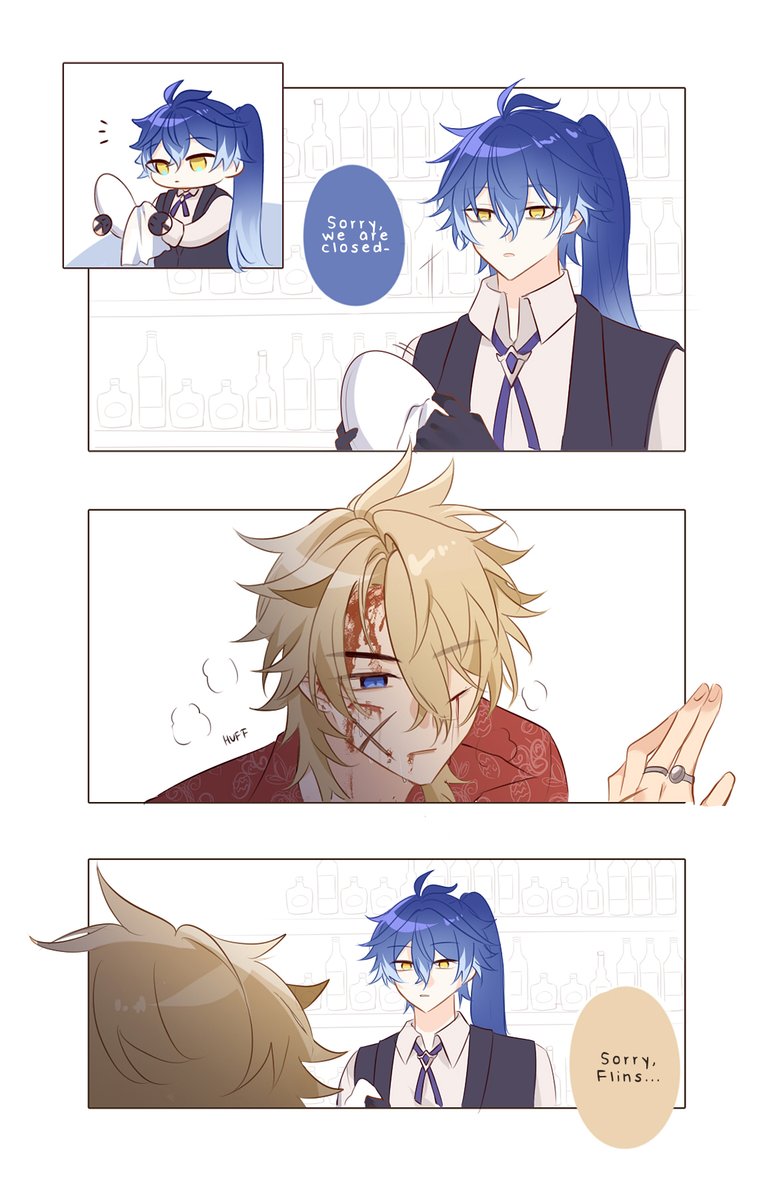 milkurepu's tweet photo. gang boss varka x bartender flins AU
(cw: mild blood)
#varflins https://t.co/NFrWBLbzEb