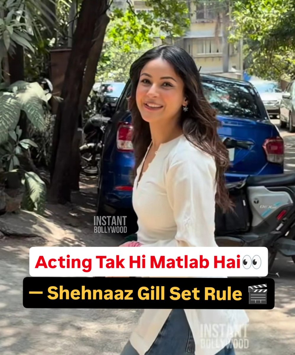 instantbolly's tweet photo. Shehnaaz Gill opens up about dealing with insecure co-stars, says she keeps things strictly professional: "Acting tak hi matlab hai, uske baad mere muh bhi mat lagna." Also recalled a warm, supportive bond with Gippy Grewal on Singh vs Kaur 2. 🎬

#shehnaazgill #gippygrewal #instantbollywood #gk