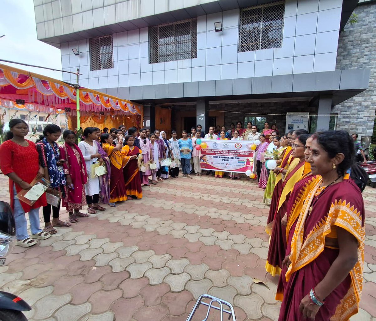 ICDS_Delanga's tweet photo. Conduction of Workshop on Digital Literacy,  Financial literacy,  Economic,  Social,  Political Rights and Cyber Safety under BBBP at ICDS PROJECT DELANGA under Puri District https://t.co/JyUJRQXybO
