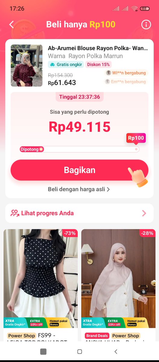 mellowiuuw's tweet photo. cara munculin potongan harga tiktok
1. buka tiktok, tekan https://t.co/w31pEnU8QM
https://t.co/pb7wVxXX4m
2. klik potong harga.
3. buka tiktok dan liat logo potong harga
4. cari barang yang kalian mau dan bagikan link🥰🥰 https://t.co/Rs6qqqD2Ts