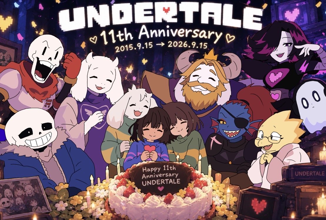 Selene1431's tweet photo. UNDERTALE
11th Anniversary

#undertaleㅤ11周年 
#UNDERTALE https://t.co/eMYz8lNhN3