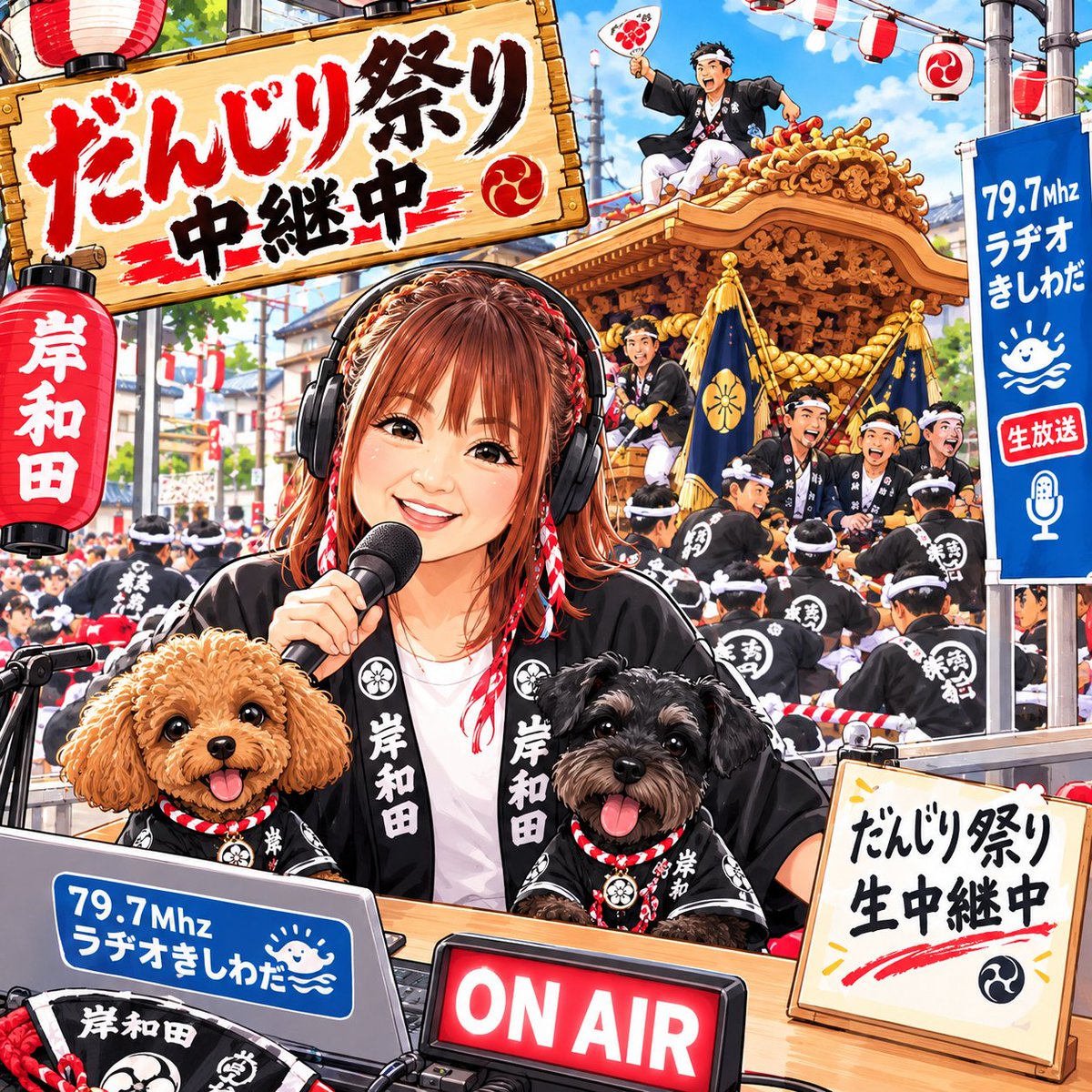 ponzu0403's tweet photo. 明日の『#りつ子のスイーツタイム』（#ラヂオきしわだ　毎週金曜12時〜13時 生放送）
🟣テーマ:#たこ焼きの好きな味は？

いよいよ　#岸和田だんじり祭り　　も始まるよ〜。
メッセージ待ってます。
#だんじり特番 も聴いてね〜
メール　mail@radiokishiwada.jp
又は　ラヂオきしわだHPから https://t.co/I6EqLTGlVO