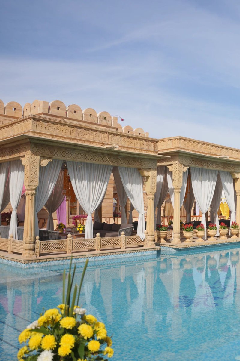 Fort_Rajwada_'s tweet photo. A quieter side of #Jaisalmer.

Where green gardens meet cool waters, and the afternoon asks nothing of you but to stay a little longer.

#Poolside at #FortRajwada, Jaisalmer.

📞 Book Now: +91 97722 09004
🌐 https://t.co/l171e2ltQP

#IncredibleIndia #Rajasthan https://t.co/OJrlJqSfVJ