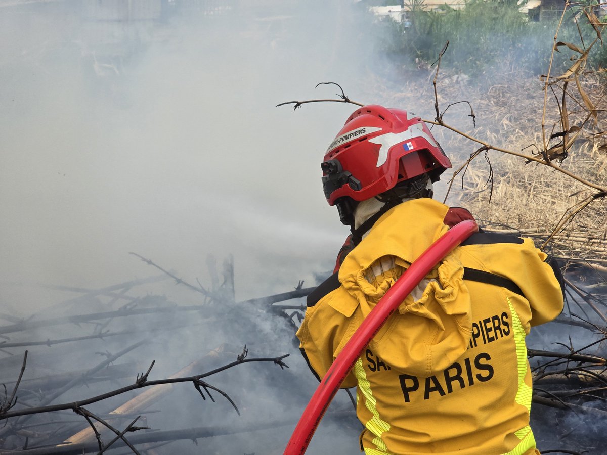PompiersParis's tweet photo. 🚨 [#Intervention] Ce mercredi 16 septembre 2026, vers 14h00 (heure locale), les sapeurs-pompiers de Paris du centre de secours de Kourou sont intervenus pour un feu de végétation.

🚒 Près de 2 hectares étant en proie aux flammes, 1 lance canon et 4 lances, dont 3 sur dévidoir tournant, ont été nécessaires pour venir à bout du sinistre. À Kourou comme sur l’ensemble de leur secteur, les militaires de la BSPP veillent à la protection des intérêts supérieurs de la Nation.