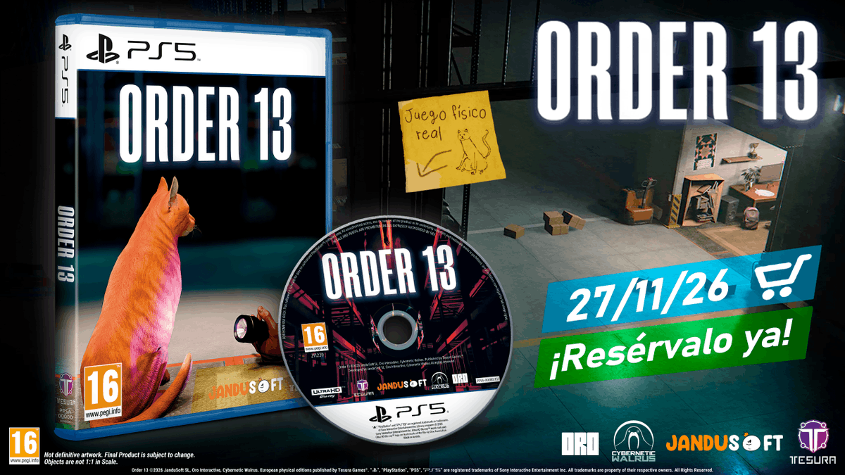 TesuraGames's tweet photo. 🐈 Order 13 📦

Al despertar en un oscuro almacén, tendrás que empaquetar pedidos mientras algo te acecha entre las sombras 😈

¡Trabaja rápido, protege a tu gatito y resérvalo ya en formato físico para #PS5!

🔦 Info y reservas: https://t.co/CDOrIbchry https://t.co/TKIJTEi0Ow