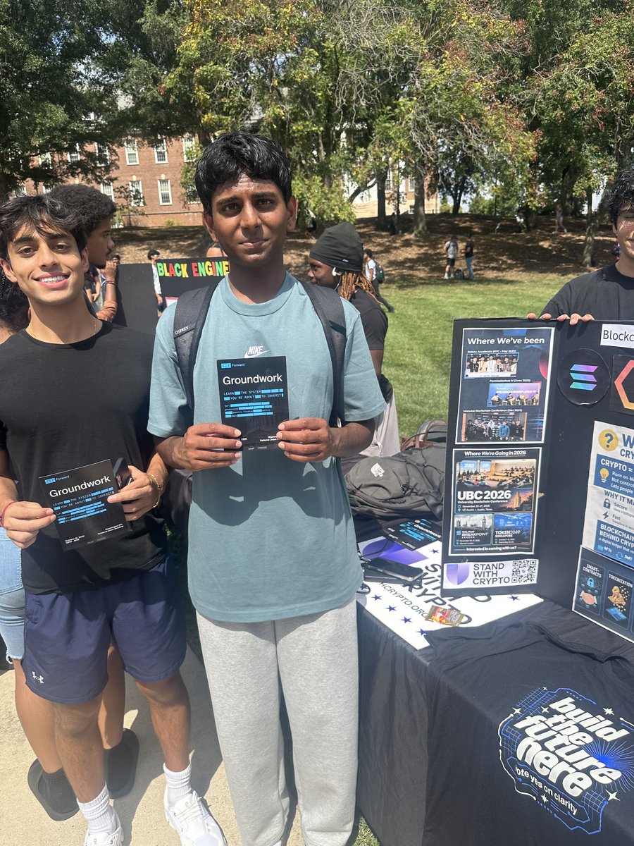1inch's tweet photo. Groundwork is already on campus.

Students from @blockchainatumd showed up with flyers at the University of Maryland – part of a student initiative we supported with @BlockchainAssn and @standwithcrypto.

Next stop: National Union Building, Washington DC, October 16. https://t.co/beGuzvxyCU