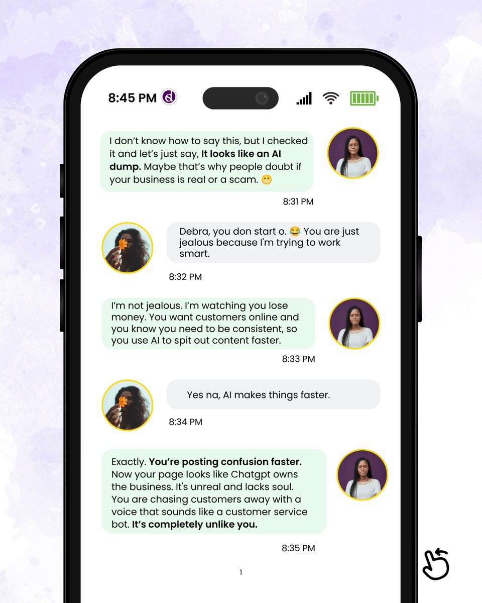 dotivestudio's tweet photo. 𝗔𝗿𝗲 𝘆𝗼𝘂 𝗽𝗼𝘀𝘁𝗶𝗻𝗴 𝗰𝗼𝗻𝗳𝘂𝘀𝗶𝗼𝗻 𝗳𝗮𝘀𝘁𝗲𝗿?🤔

69% of people trust AI content LESS than human content. Your customers want a real business. Give them one.

Send a DM: https://t.co/eyeMmJc7Xs

#BusinessOwner #OnlineBusiness #BusinessGrowthStrategy #sales #growth https://t.co/RrGmQvaC4U