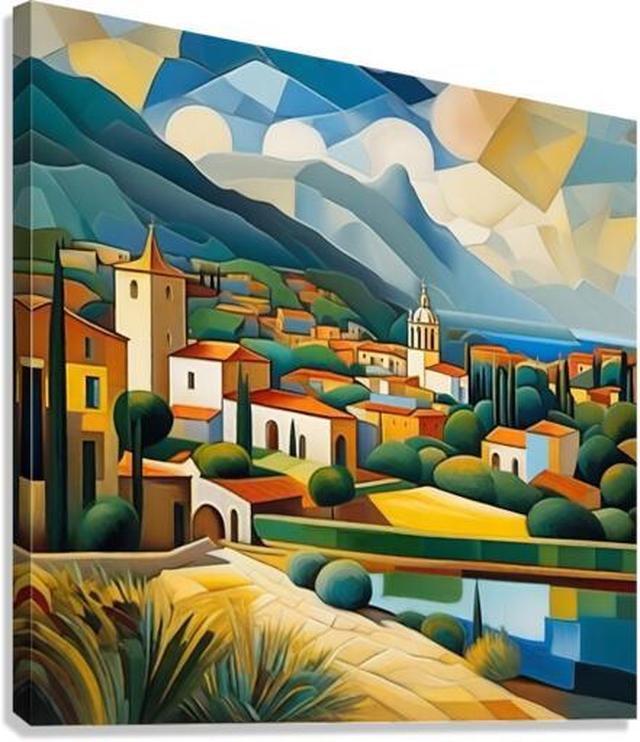 Esmonbijouart's tweet photo. Tired of flat decor? Meet Art136. This geometric Mediterranean piece brings coastal calm with bold cubist depth. Warm ochres meet angular art for a serene, sophisticated vibe. #ModernArt #MediterraneanVibes #GeometricDesign #GeometricArt #CubistStyle https://t.co/GGGZmoAKoK