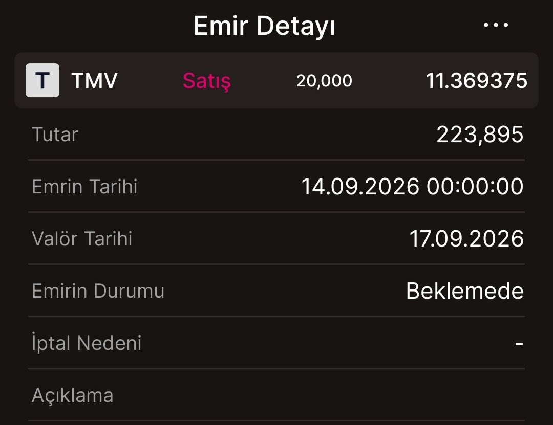 rhnkyl's tweet photo. @ogrenciden1M Ben pazartesi emir vermiştim, normalde satılın bugün gerçekleşiyor olması lazımdı https://t.co/PFtZah85By