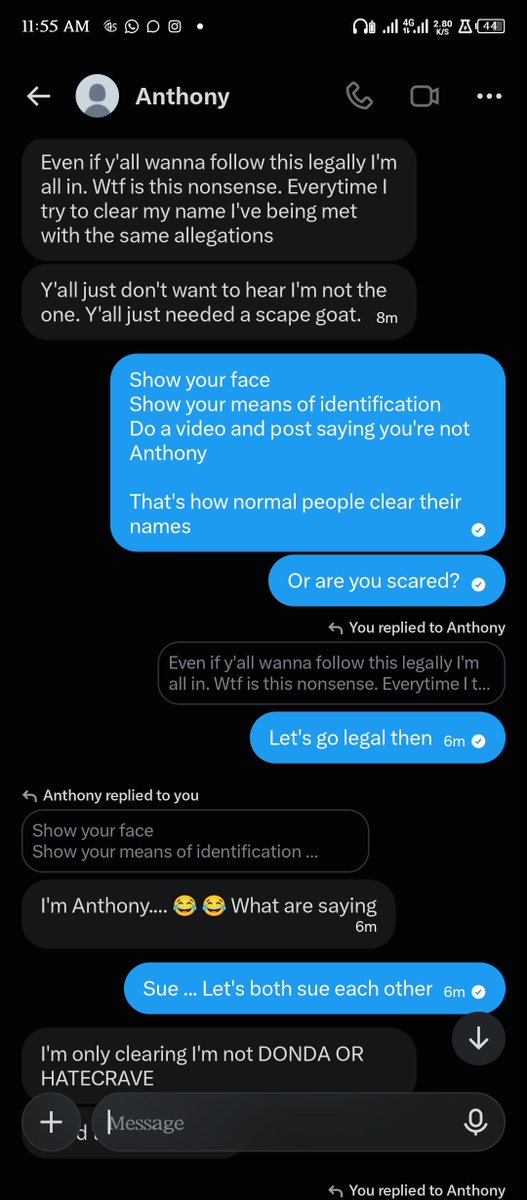 rkive_holic's tweet photo. Anthony in my dm guys 😂😂

Is it that hard to make a video and clear your name 😭? https://t.co/h0EicZVd54