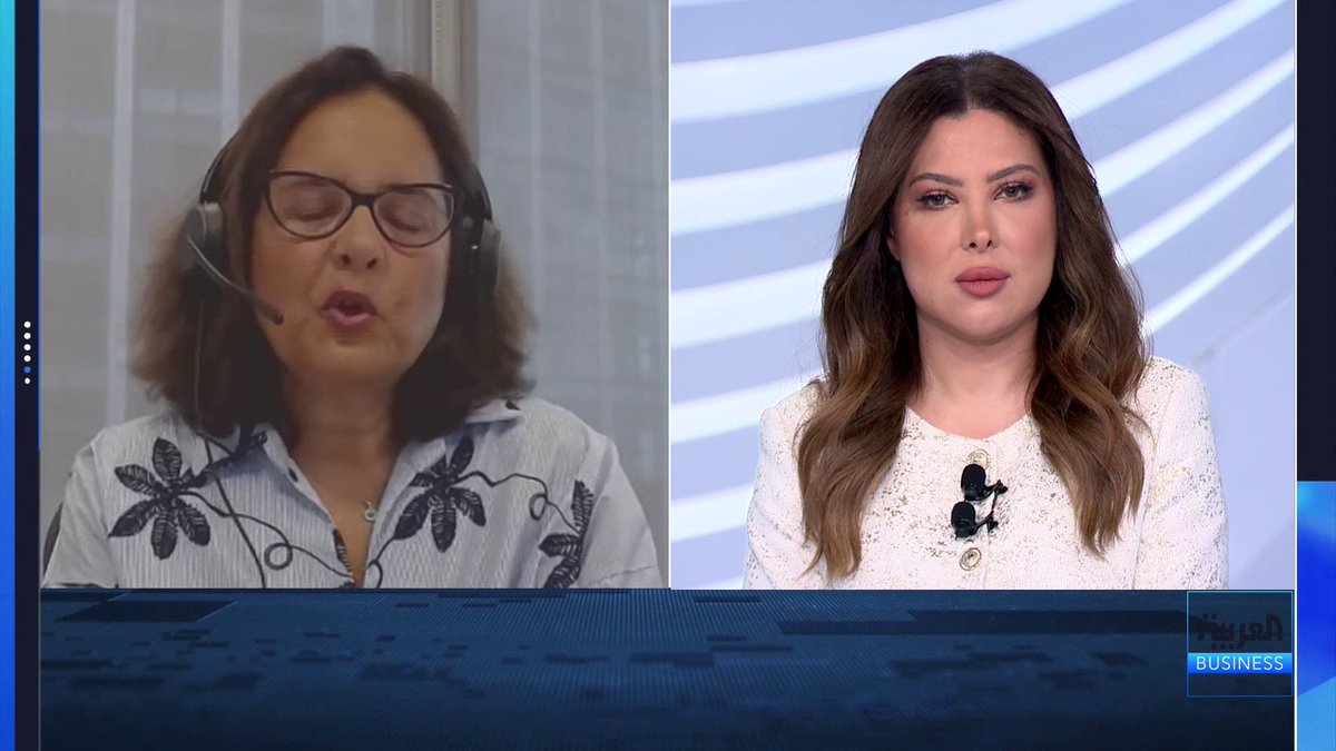 ما تداعيات رفع الفائدة الأميركية على الاقتصادات الخليجية؟ وما القطاعات الأكثر تأثراً بمسار التشديد النقدي؟. كبيرة الاقتصاديين في Jefferies International علياء مبيض في حوار مع مي بن خضراء. MayKhadra_bn غداء عمل _Business 