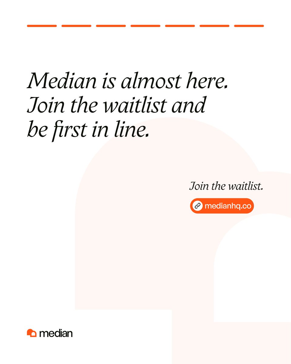 Median_HQ's tweet photo. Join the waitlist via the link below
https://t.co/Up3z56ww7W https://t.co/npmjBV1iKW