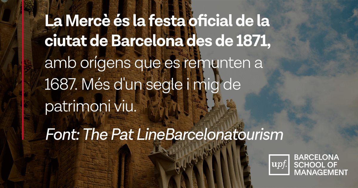 bsm_upf's tweet photo. Des de fa més de 150 anys, #Barcelona s'atura cada setembre per celebrar #LaMercè: castells, correfocs i gegants on la tradició es troba amb l'art contemporani. 🎉

Però és molt més que una festa. És el reflex d'una ciutat oberta, creativa i innovadora, la mateixa on estudiar a la UPF-BSM vol dir formar part d'una comunitat de més de 130 nacionalitats.

Feliç Mercè a tothom! ❤️

#UPFBSM
