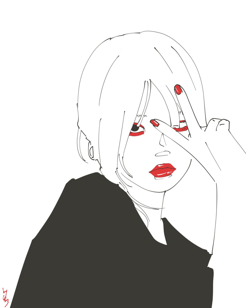 423illustration's tweet photo. 紅色リップで。part.3

#絵描きさんフォロバ100
#イラスト
#絵描きさんと繋がりたい https://t.co/e2i4bnlxEs