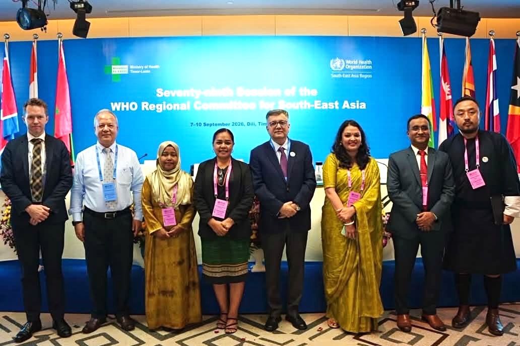 WHOSEARO's tweet photo. 📍 #RC79 | Dili, Timor-Leste
Climate change is a health crisis. 🌡️🌍
An #RC79 side event on Climate Change and Health highlighted the urgent need for strengthening sectoral collaboration and climate financing in the health sector to protect health and wellbeing.
💡 Integrating health and climate data can strengthen climate action.
🏥 An integrated, climate-resilient system should be developed to ensure sustainable financing and climate action.
💰 Climate financing should also take into account countries’ technical and financial capacities.
🌱 Stronger collaboration and financing can help build more climate-resilient health systems.
#ClimateChange #ClimateAndHealth #HealthSystems #ClimateFinance