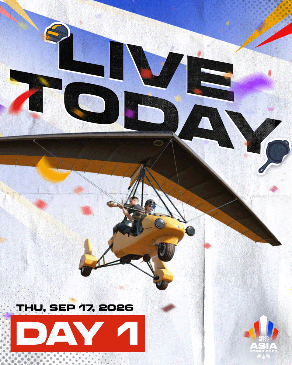 PUBG's tweet photo. PUBG ASIA STARS is LIVE NOW! Meet the streamers representing each region 📢
They’ll compete over three days across a series of special PUBG: PLAYGROUNDS modes crafted for the event.

Who will come out on top?
📅 Schedule: Sep 17 (Thu), Sep 19 (Sat), Sep 20 (Sun) | 11 AM UTC
📡 Watch LIVE NOW on: Official PUBG CHN, JPN, KOR, TPE, THA, VIE channels
Full detail 👉https://t.co/qZkj2X3cD6