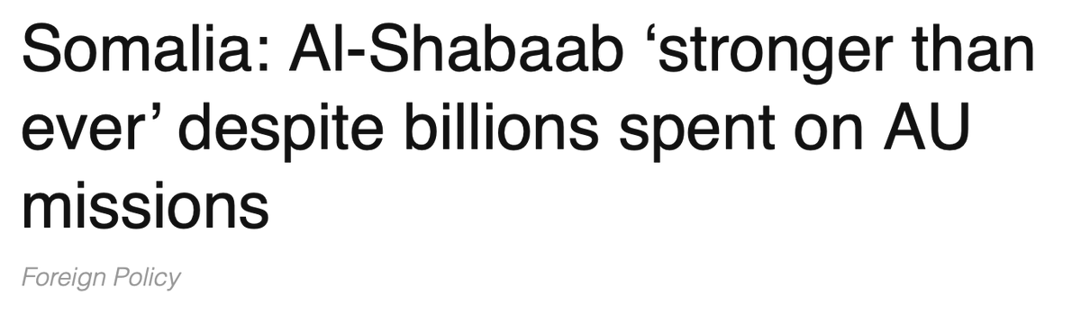 ADFmagazine's tweet photo. #Somalia: #alShabaab stronger than ever despite billions spent on #AU missions - https://t.co/1gW62a8uan https://t.co/fZWboTpDK6