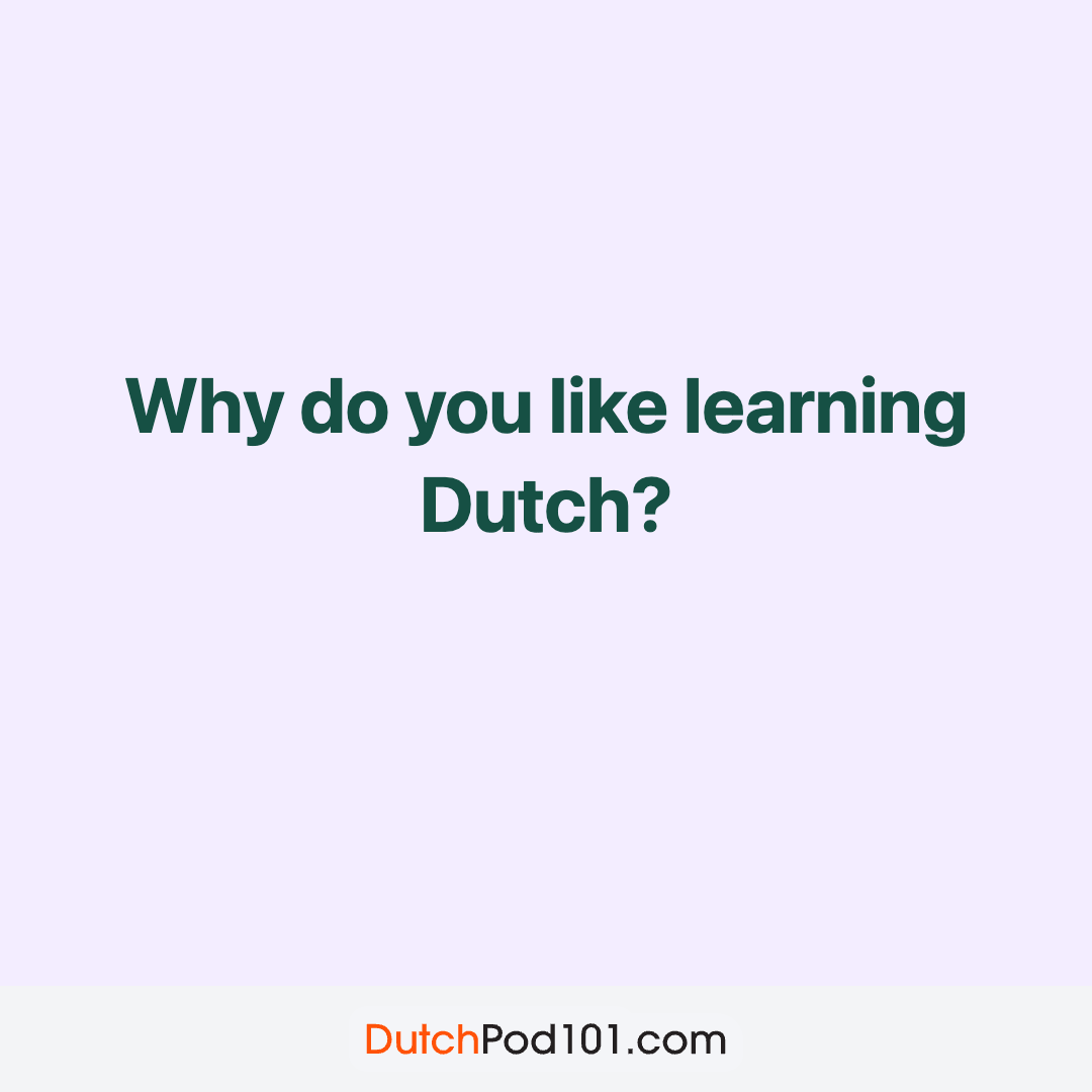 DutchPod101's tweet photo. Why do you like learning Dutch? 💕

P.S. Get our Free Dutch PDF Worksheets here: https://t.co/LOqs0fLucl https://t.co/BPkpqJClWq