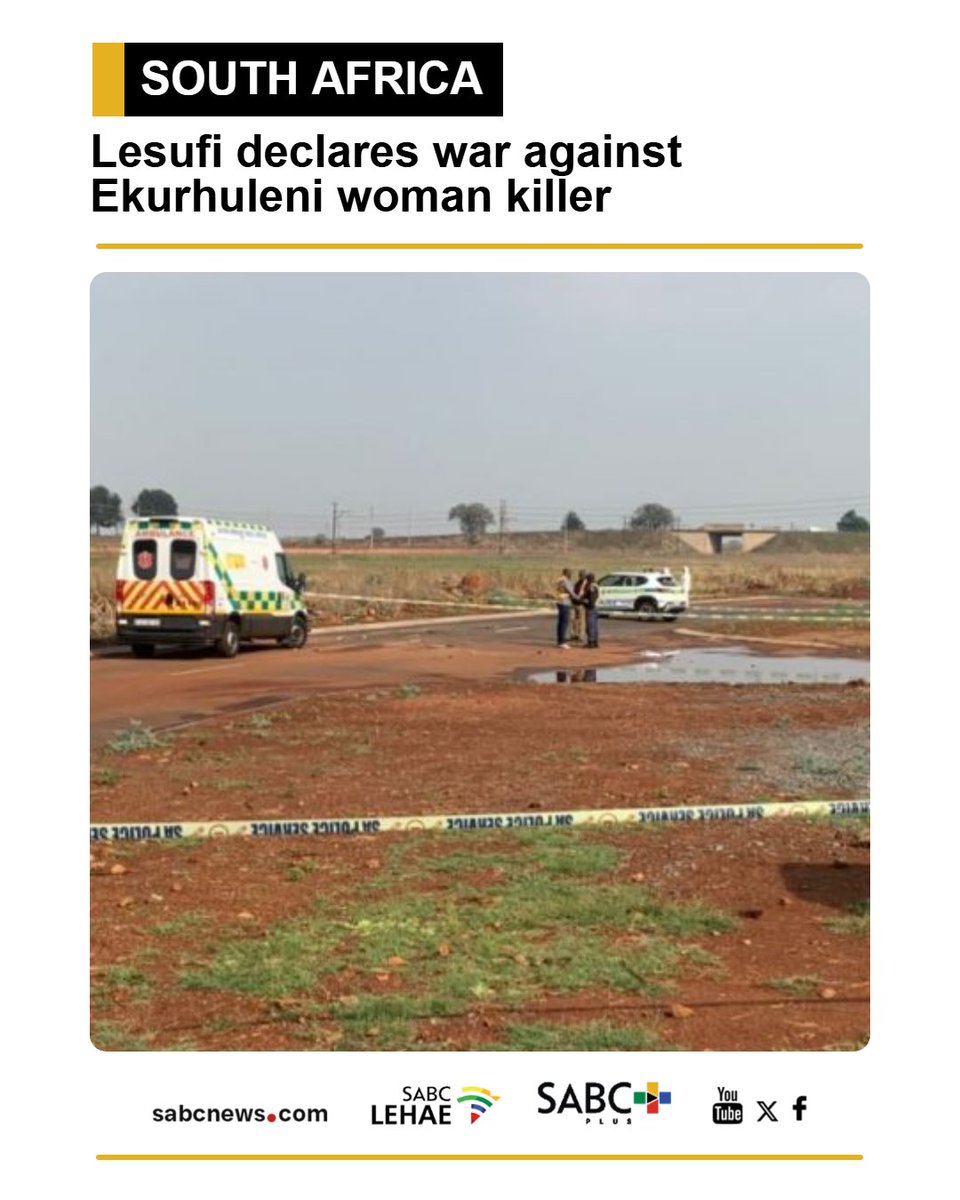 SABCNews's tweet photo. Gauteng Premier Panyaza Lesufi says the perpetrator or perpetrators behind the murders of several women in Ekurhuleni have declared war on the state. This follows the discovery of the ninth body in Villa Liza township in Boksburg on Thursday morning.                                                                                                                                                  https://t.co/SV5FsfOLWH