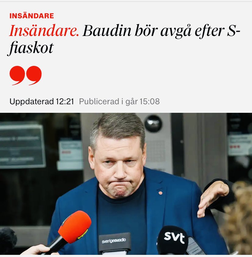 LundblomMy's tweet photo. Kan bara hålla, att svensk media inte synat denna mannen och hans agerande är mycket märkligt. 
Sen hans fiaskoartade intervju där han krävde att Ulf Kristersson skulle avgå, innan alla röster var räknade. Hade detta skett på högersidan hade det varit spaltmetrar om det. https://t.co/K0WaZXTulq