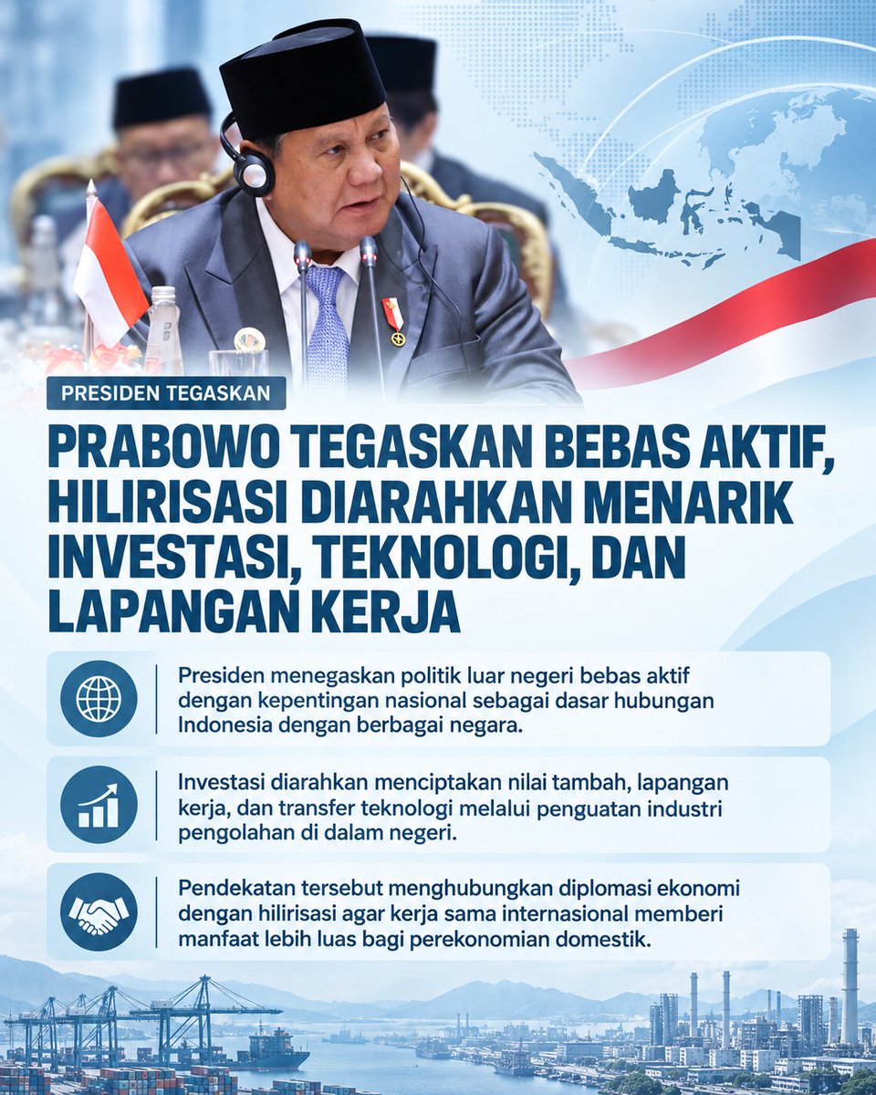 jhonsmithpiiu's tweet photo. Presiden RI: Kepentingan Nasional Jadi Dasar Hubungan Kerja Sama Internasional.

#jagaindonesia #Indonesiaamandamai 
#fokuskerja 
#politiksejuk 
#stabilitasuntuksemua https://t.co/Uf7Yn8Wcsz