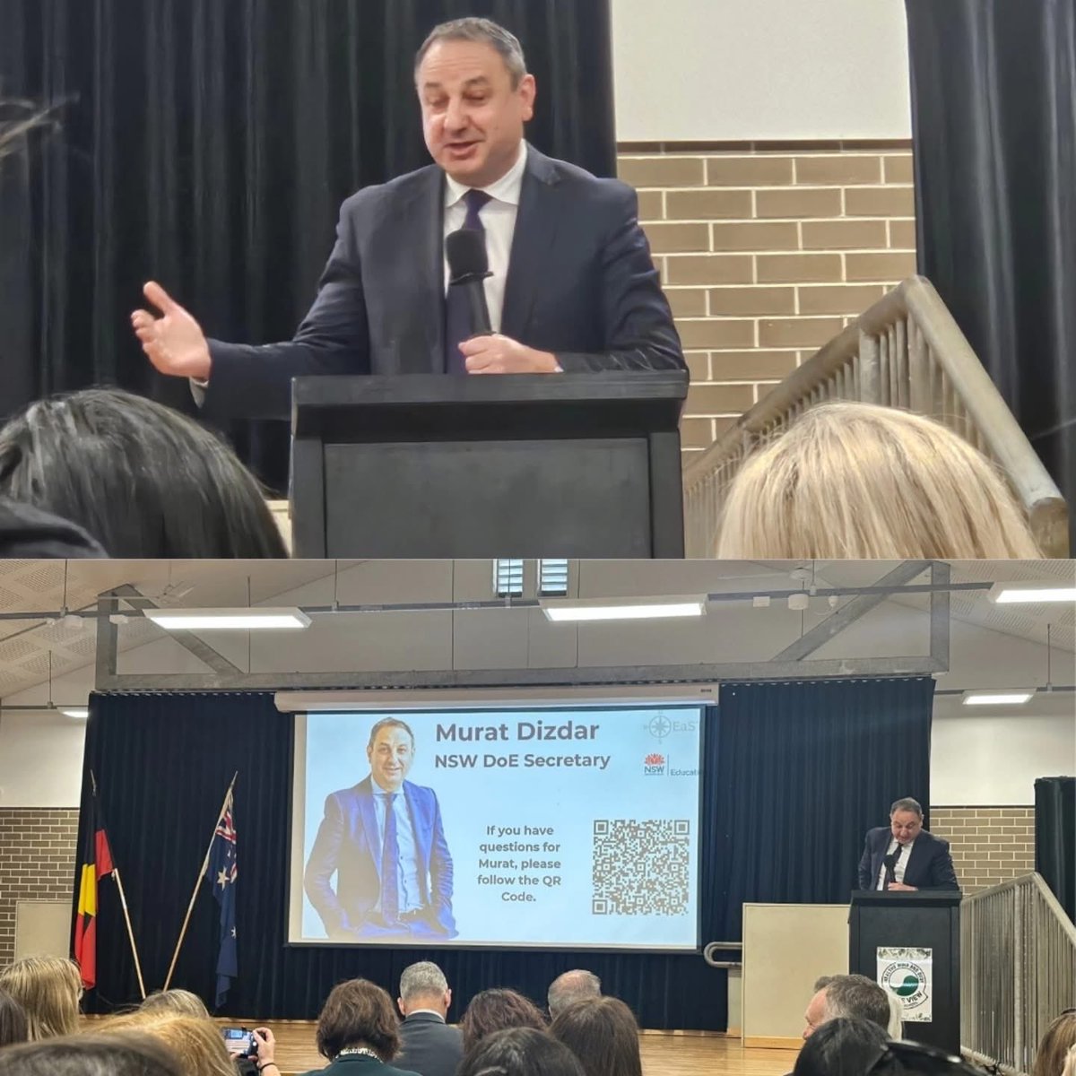 WindangPS's tweet photo. @loretakocovska , Miss Murray &amp; Mrs Akkawy joined 200 colleagues from 77 schools at the EaST conference! 
Outstanding line-up of presenters @dizdarm @PCSnow1604 @JoDooner @buckingham_j @JennyDonovan2 We were proud to showcase our English units &amp;student work samples as exemplars. https://t.co/by7iBEW10F
